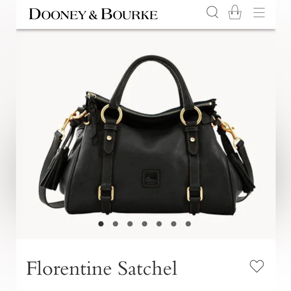 Dooney & Bourke Florentine Leather Tasseled Satchel Bag